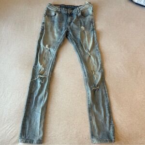 Zara Men's Ripped Blue Skinny‎ Jeans